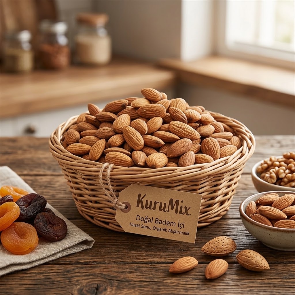 Çiğ Badem | Tuzsuz | İri Taneli | Taze-1kg-